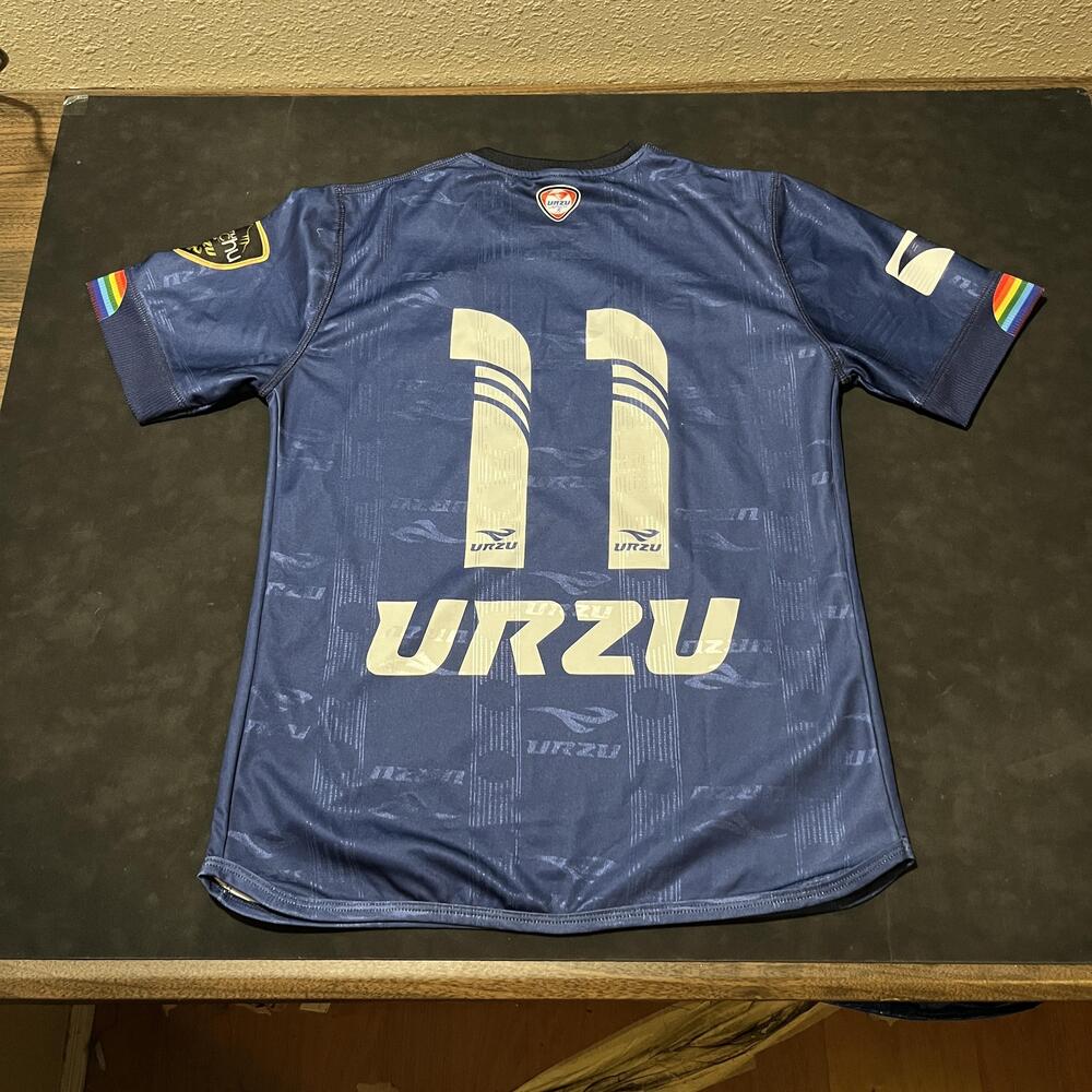 URZU Cusco Soccer Jersey Mens Medium Blue Cusqueña Sponsor 11 Machu Picchu - Picture 2 of 16